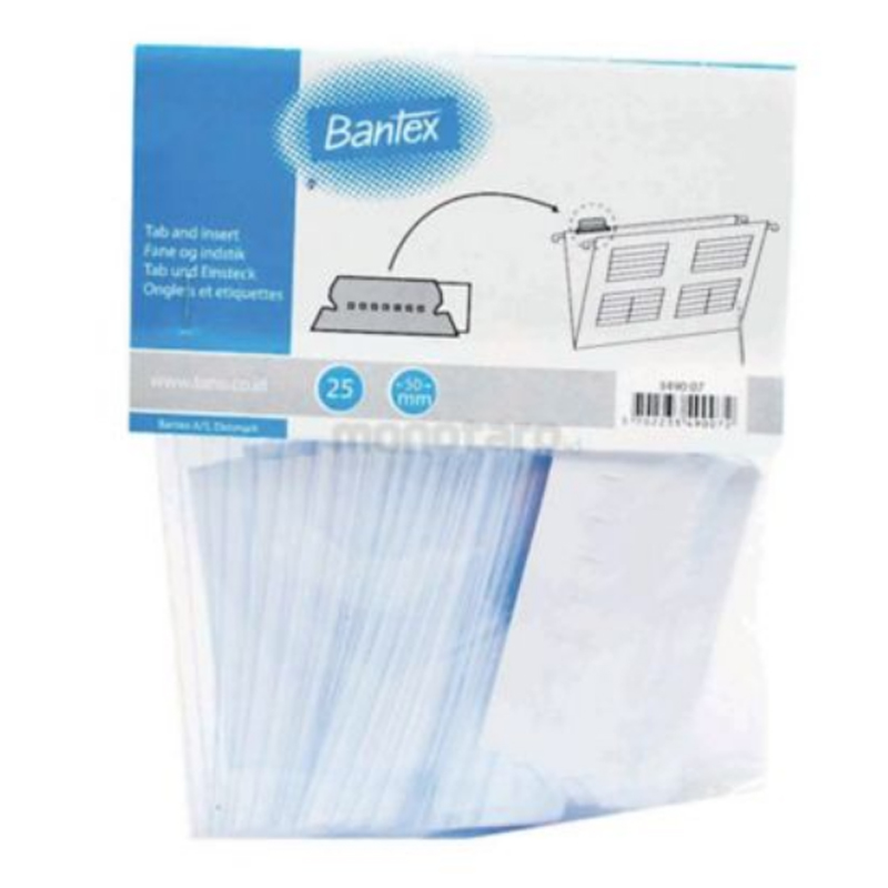 Bantex Suspension Files Clear Plastic Tabs and Inserts (25) Programit